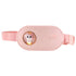 WarmWave™ heater and massager for period cramps in pink, featuring a cute design and adjustable strap for comfort.