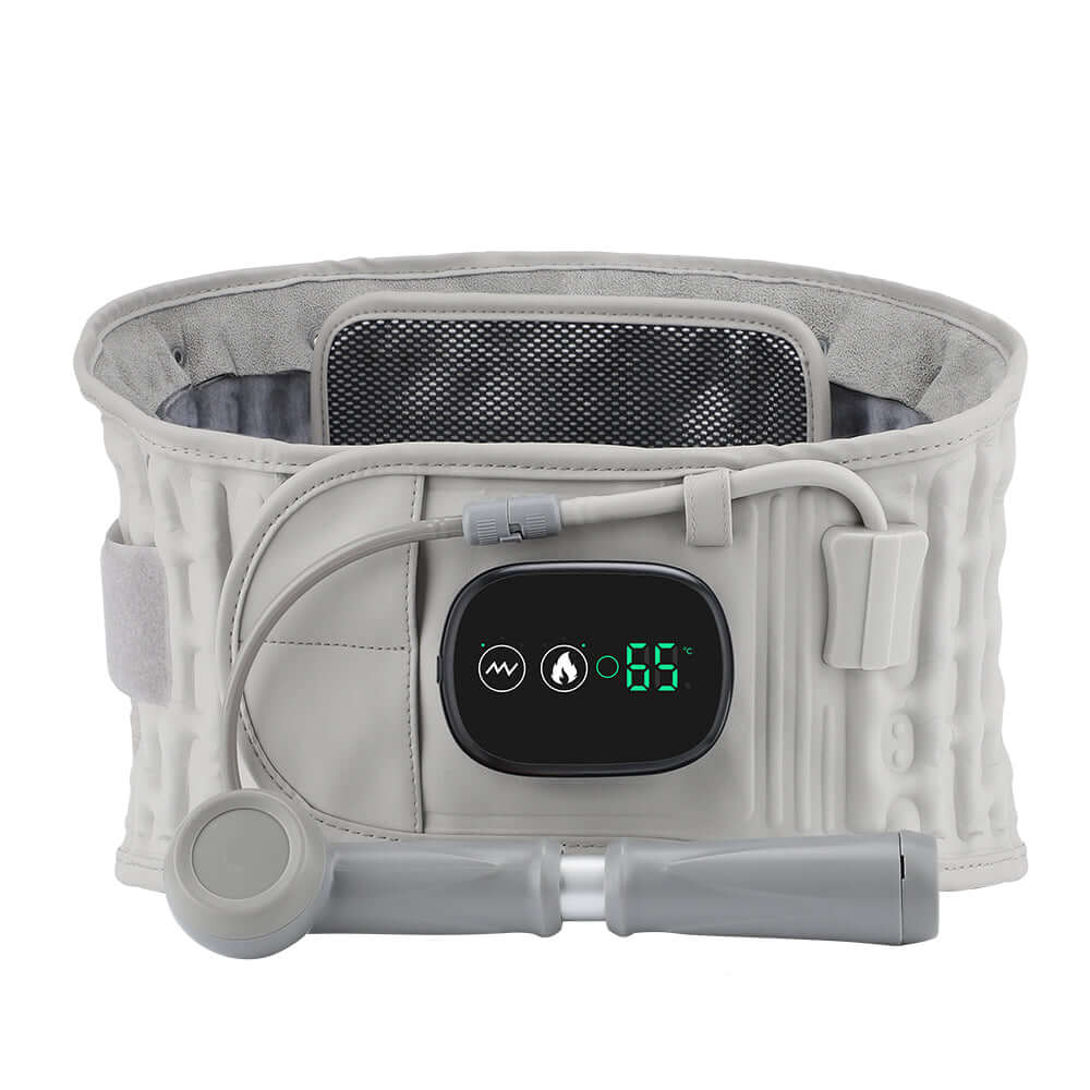 Lumbar DecoFlex-Pro™ belt with digital display for lumbar decompression and pain relief, ideal for health care and wellness.