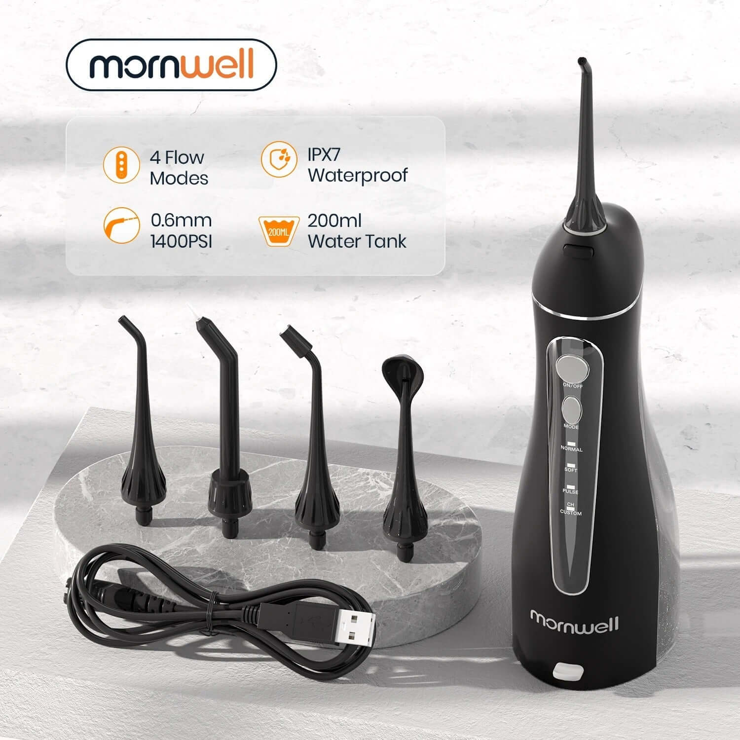 MornWell™ WaterJet Flosser-Pro: Superior Oral Hygiene - BetterLife