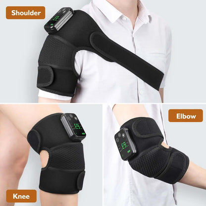 Dual zone massage instrument for knee, shoulder, and elbow pain relief by ZIMOKE, featuring electric heating technology.